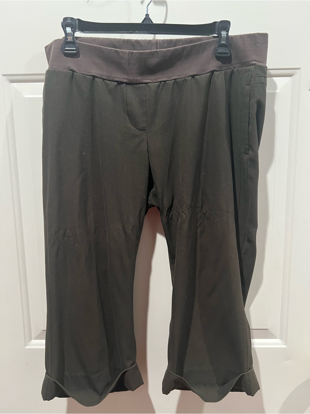 Motherhood Maternity Olive & Brown Stretch Jogger Capris